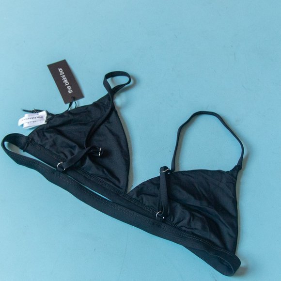 NEW The Bikini Bar Black Triangle Binikni Top Size Large - Picture 4 of 4